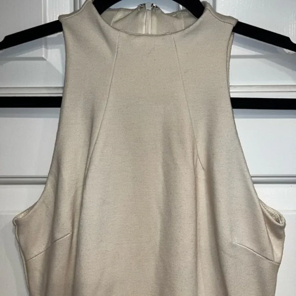 Anthropologie Bailey 44 Midi Dress Cream Mock Bodycon Sleeveless Womens Size XS - Picture 3 of 5